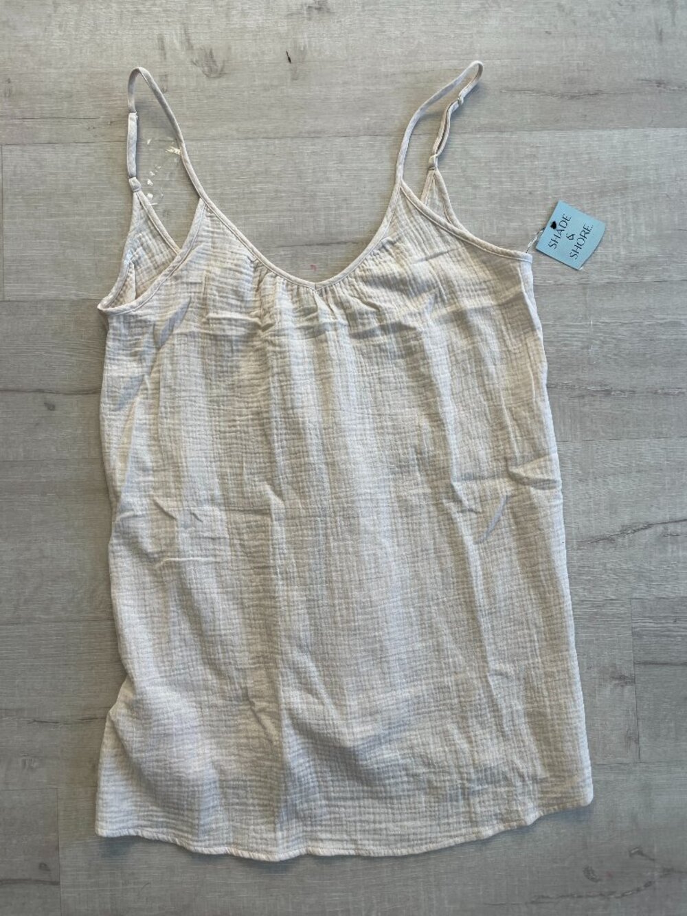 NWT - Beige spaghetti strap beach cover up